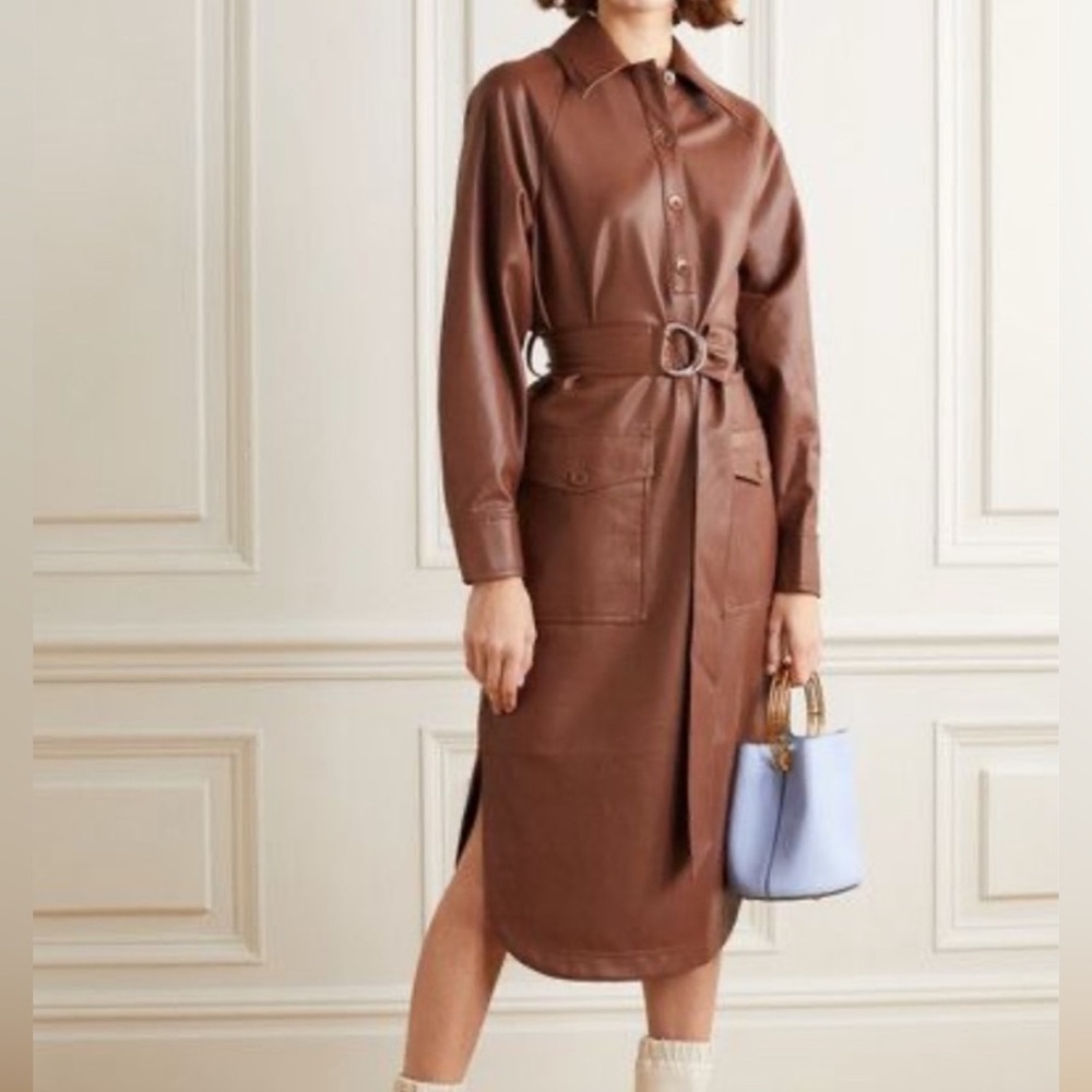 Tibi Faux Leather dress. Size 6